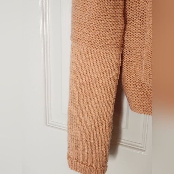 Vintage Sears 38 Coral Knit Longsleeve Pockets WOOL MOHAIR Blend Women's Sweater - Picture 7 of 10